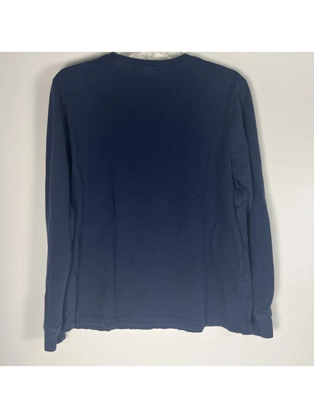 The North Face Long Sleeve Tee Shirt-Navy Blue/ Black Logo-Women's Large
